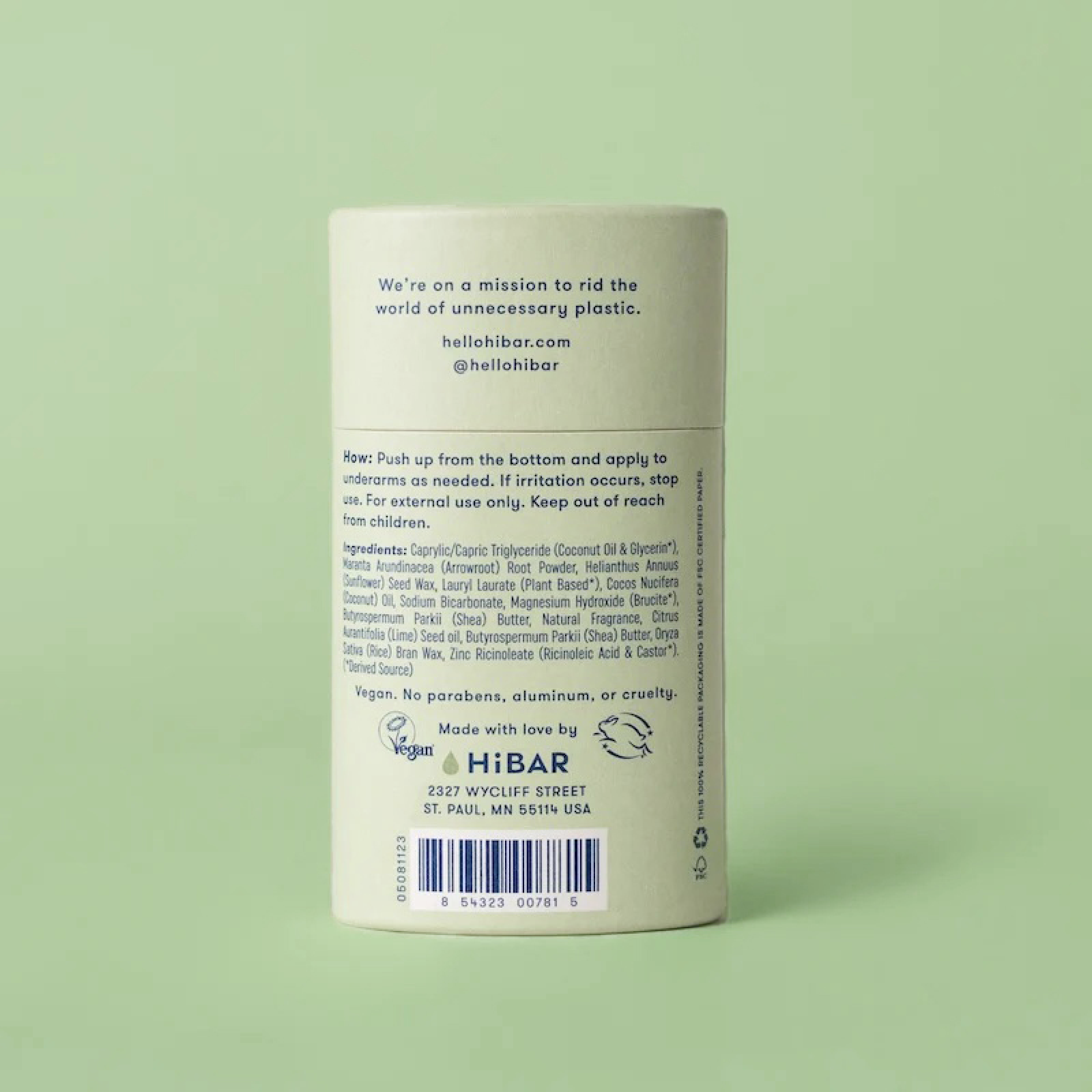 HiBAR Plastic - Free Deodorant