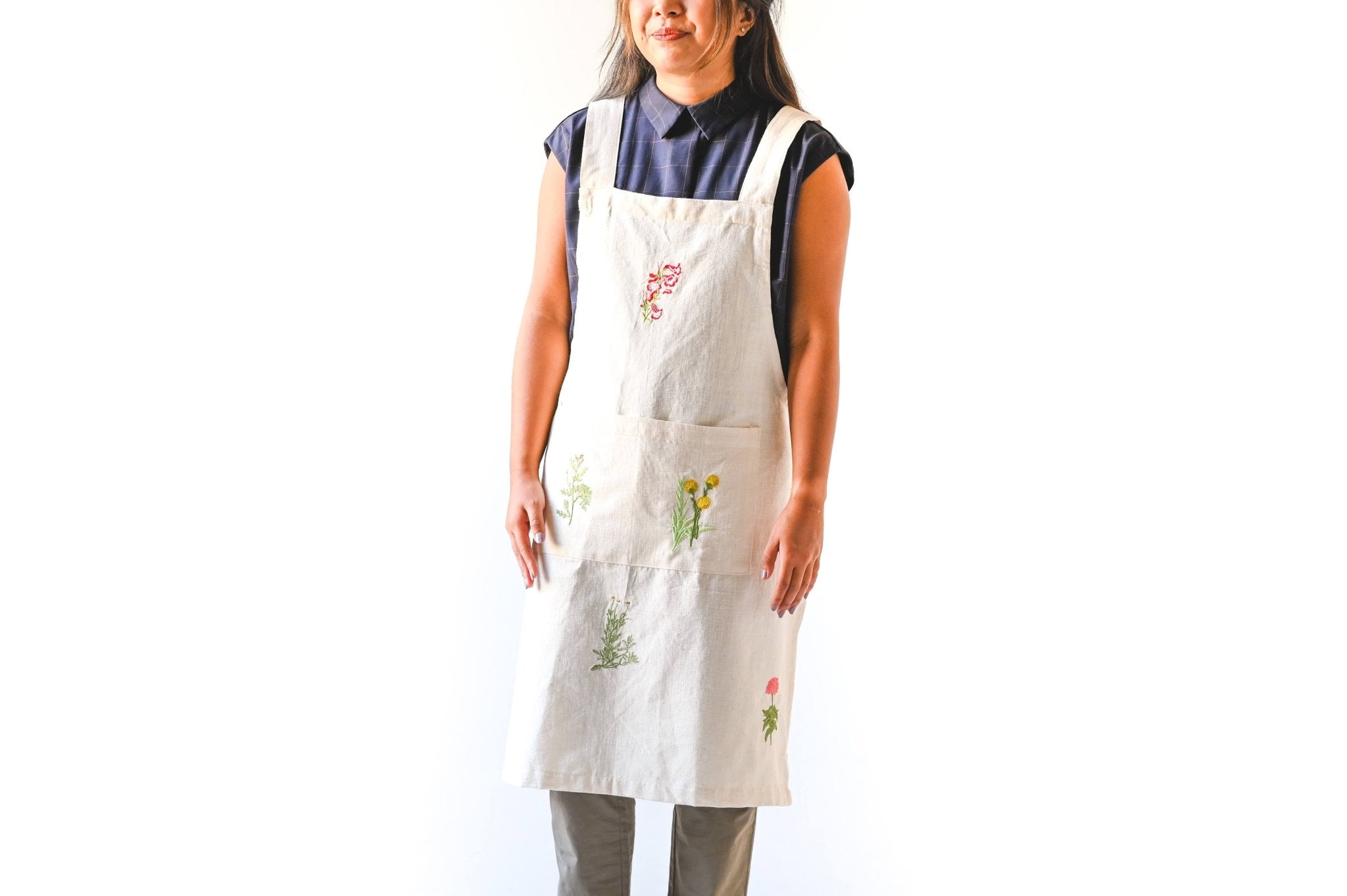 Galley & Fen Botanical Embroidered Apron