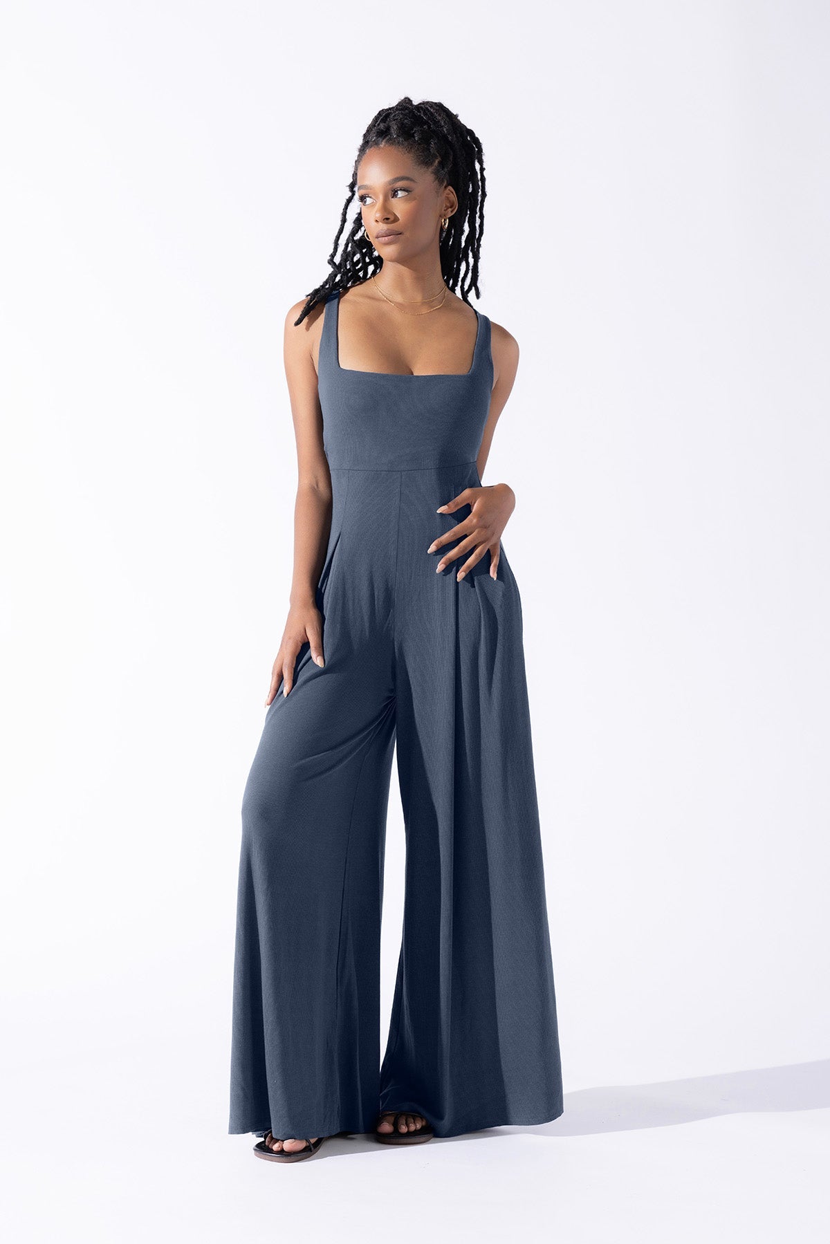 POPFLEX® Go with the Flow Jumpsuit - Stormy Weather