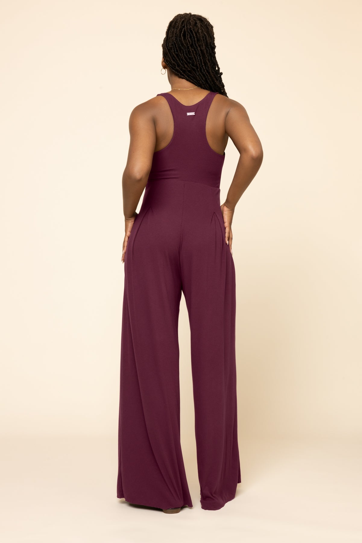 POPFLEX® Go with the Flow Jumpsuit - Vineyard Wine