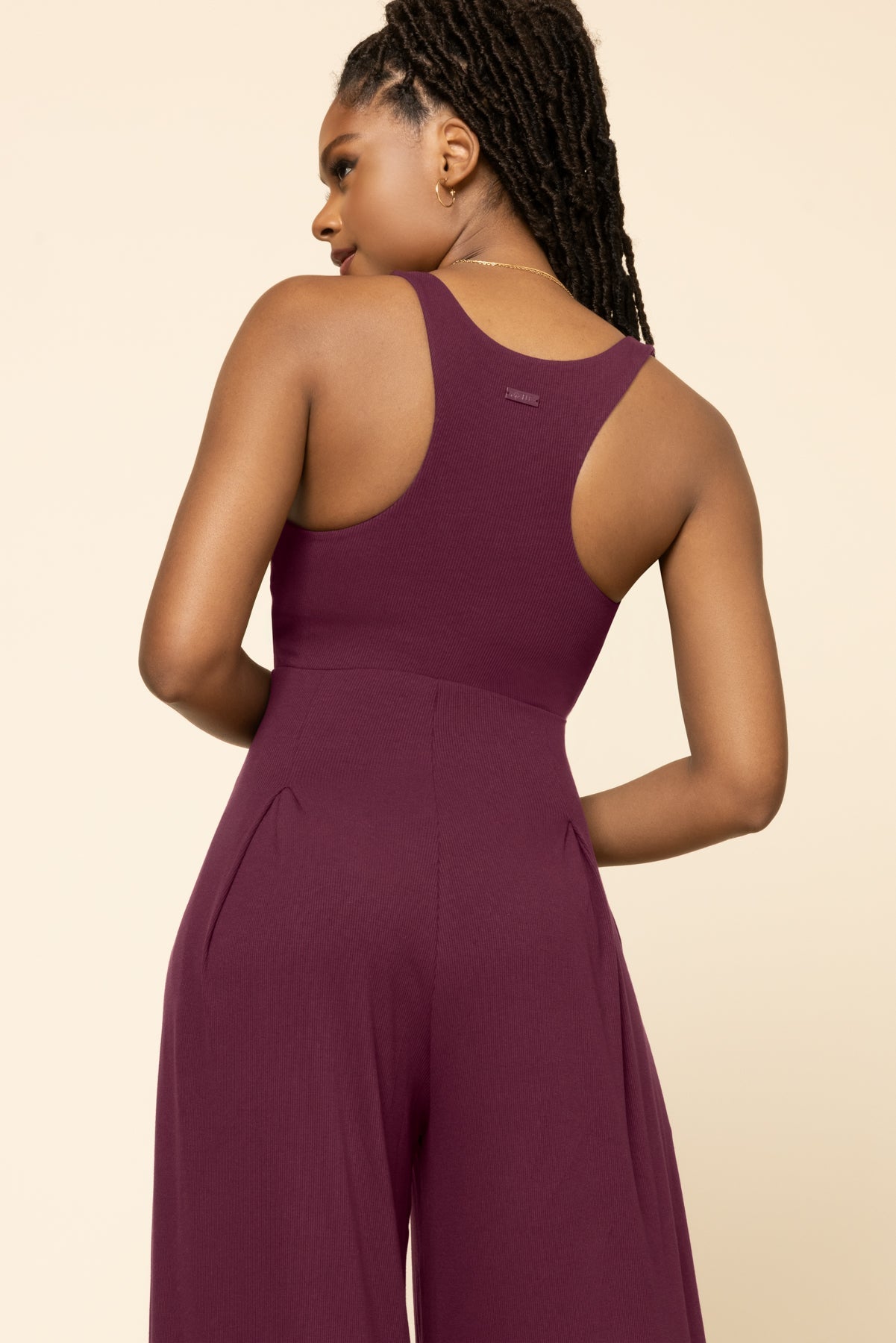POPFLEX® Go with the Flow Jumpsuit - Vineyard Wine
