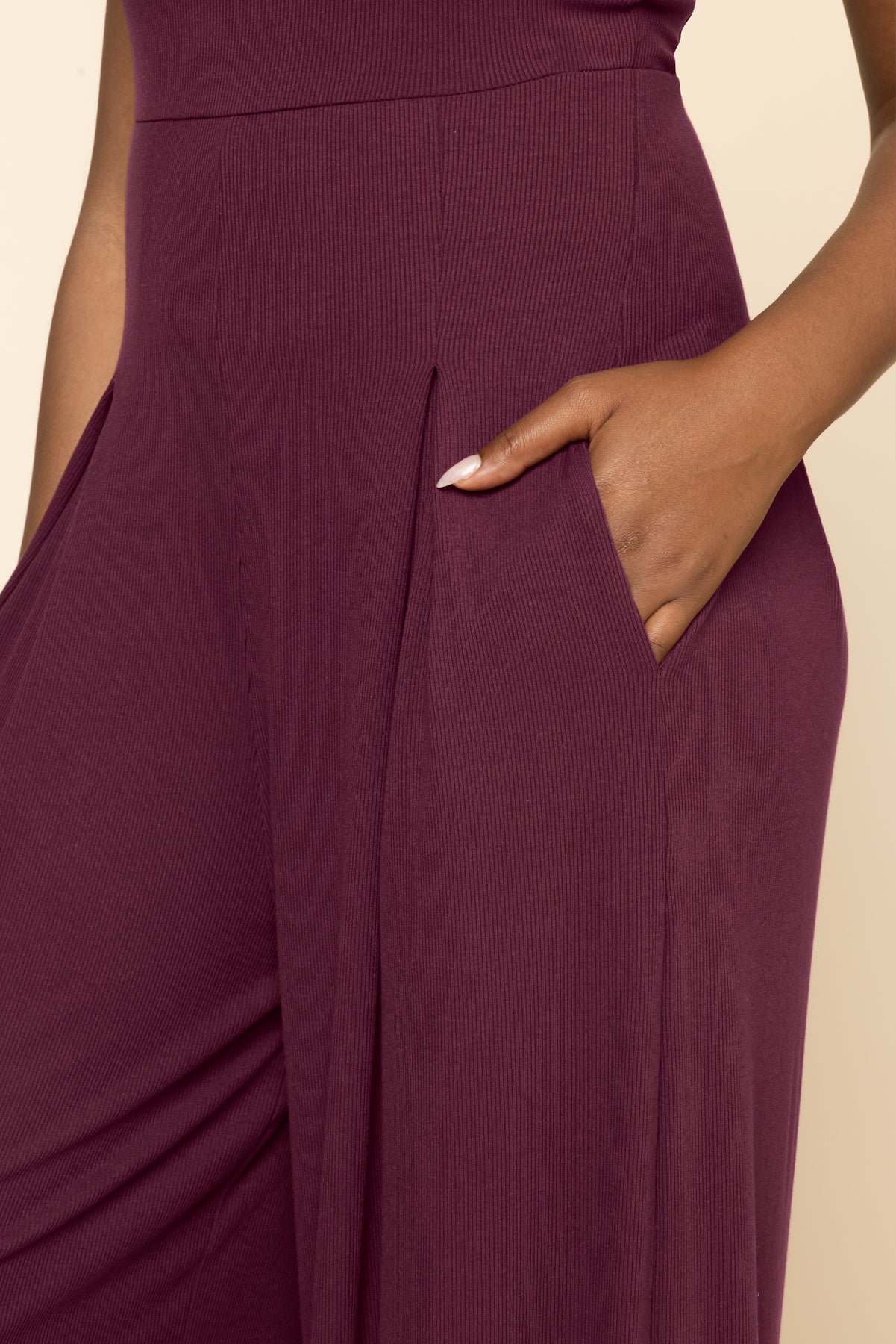 POPFLEX® Go with the Flow Jumpsuit - Vineyard Wine