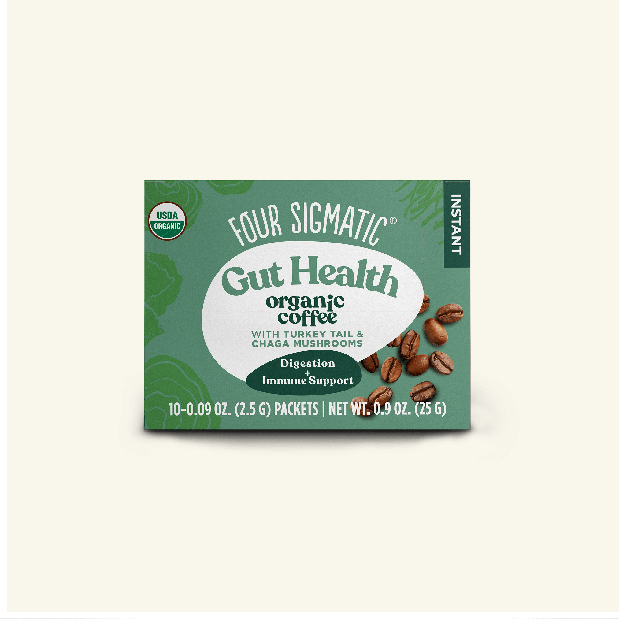US Four Sigmatic Gut Health Instant Coffee, Packets