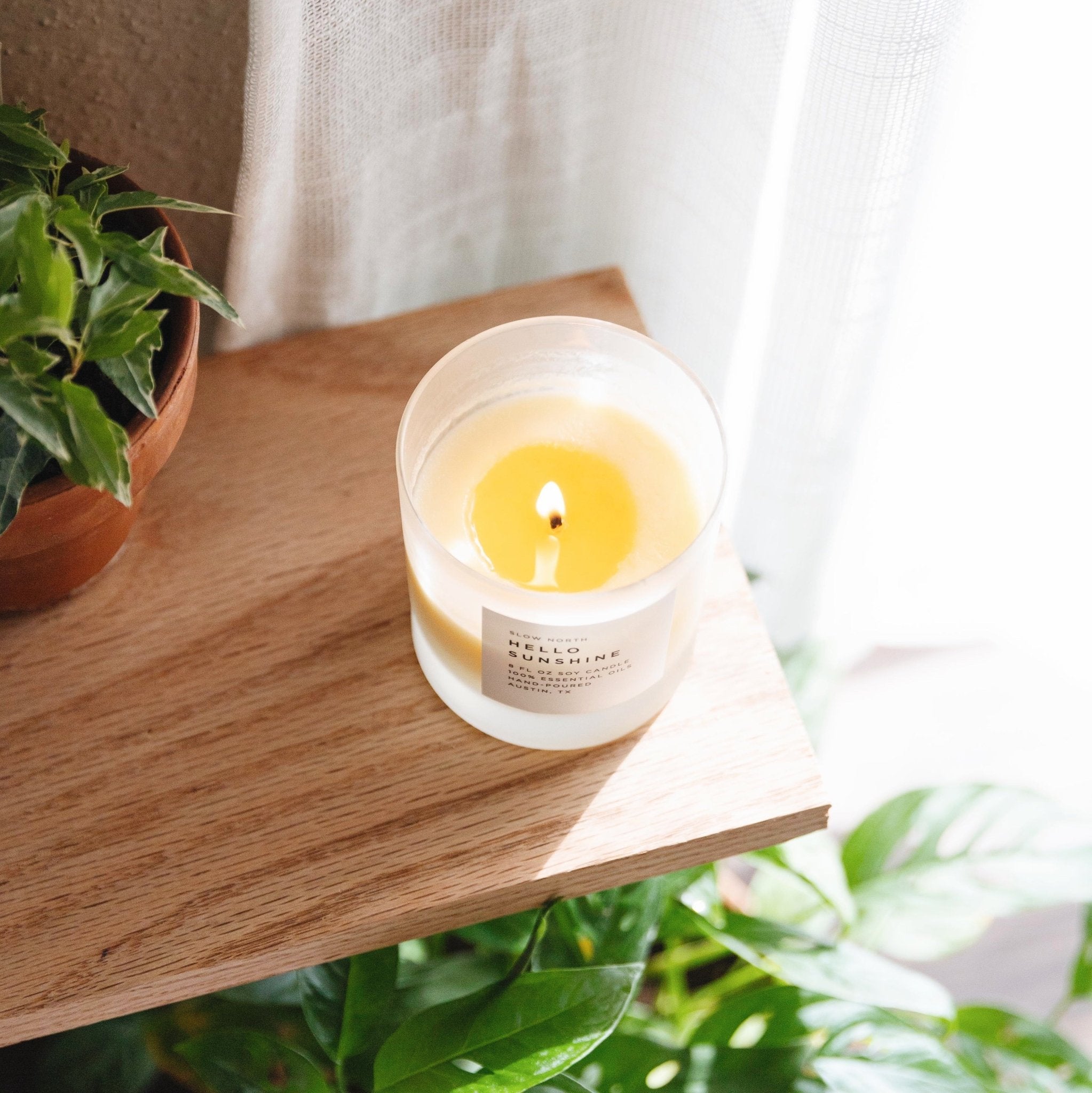 Slow North Hello Sunshine - Signature Candle (Grapefruit + Geranium + Lime)