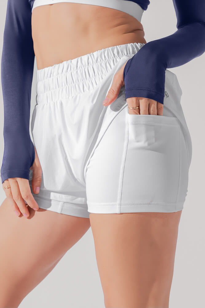 POPFLEX® High Waisted Supershort™ - White