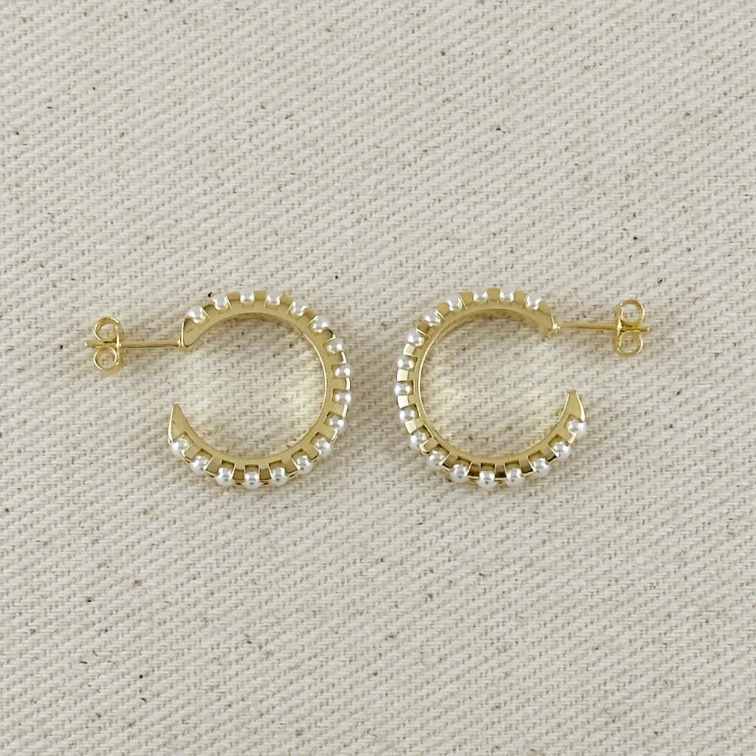 Rand Designs Bella Pearl Hoop Earring