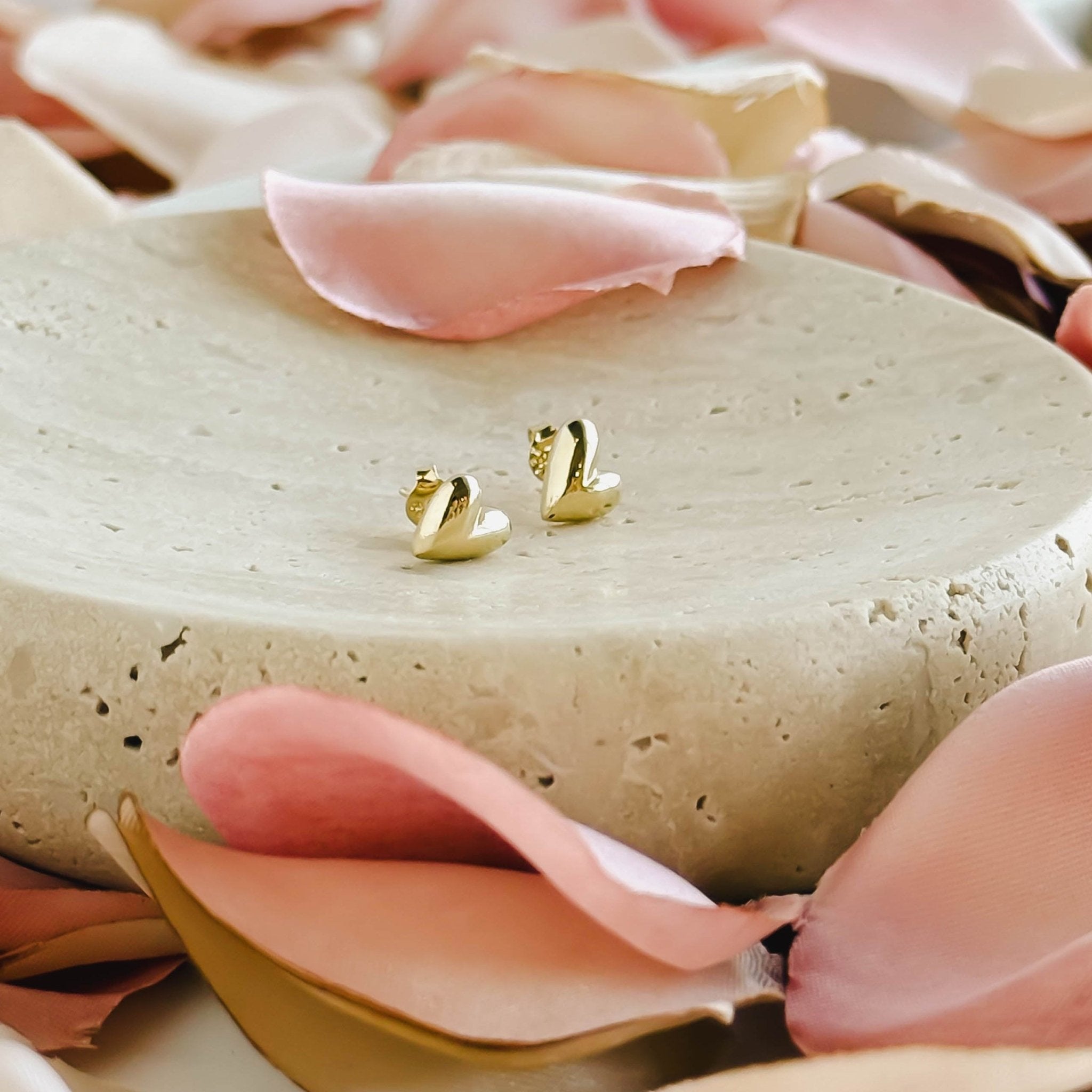 Rand Designs Uneven Heart Studs