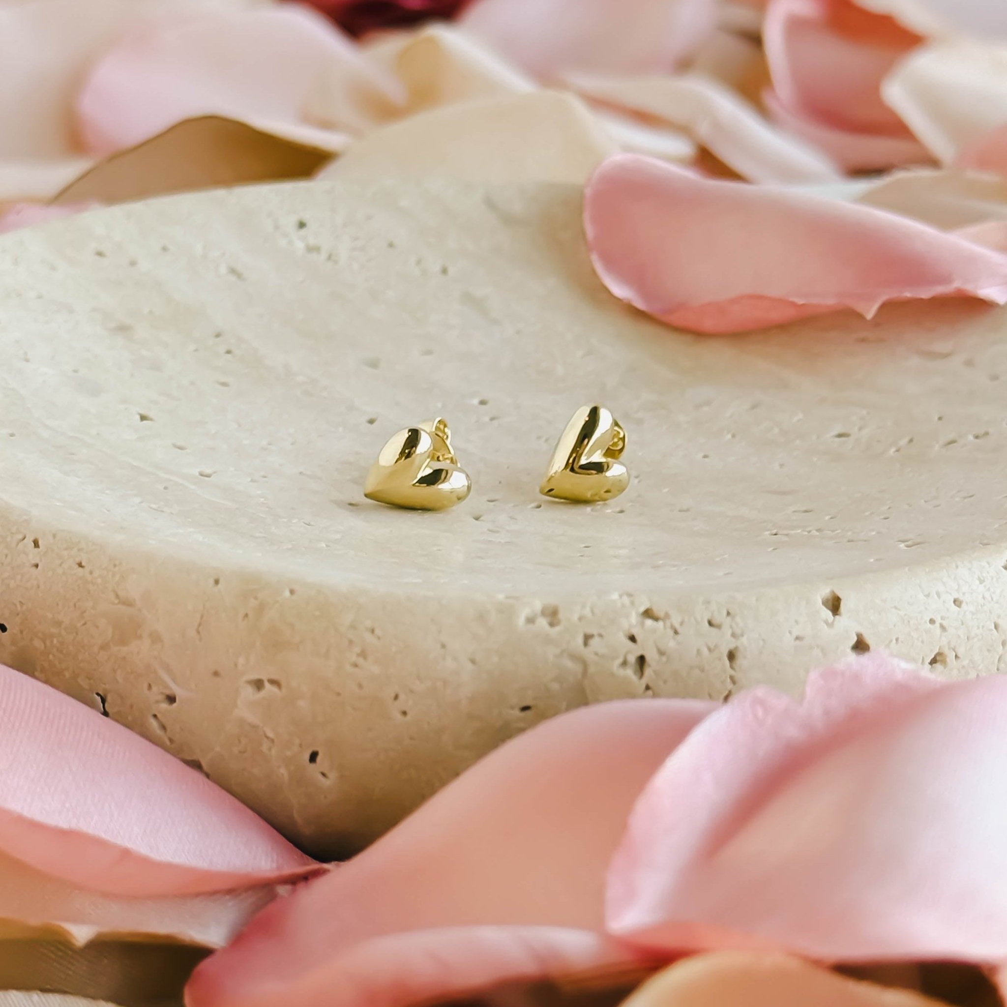 Rand Designs Uneven Heart Studs