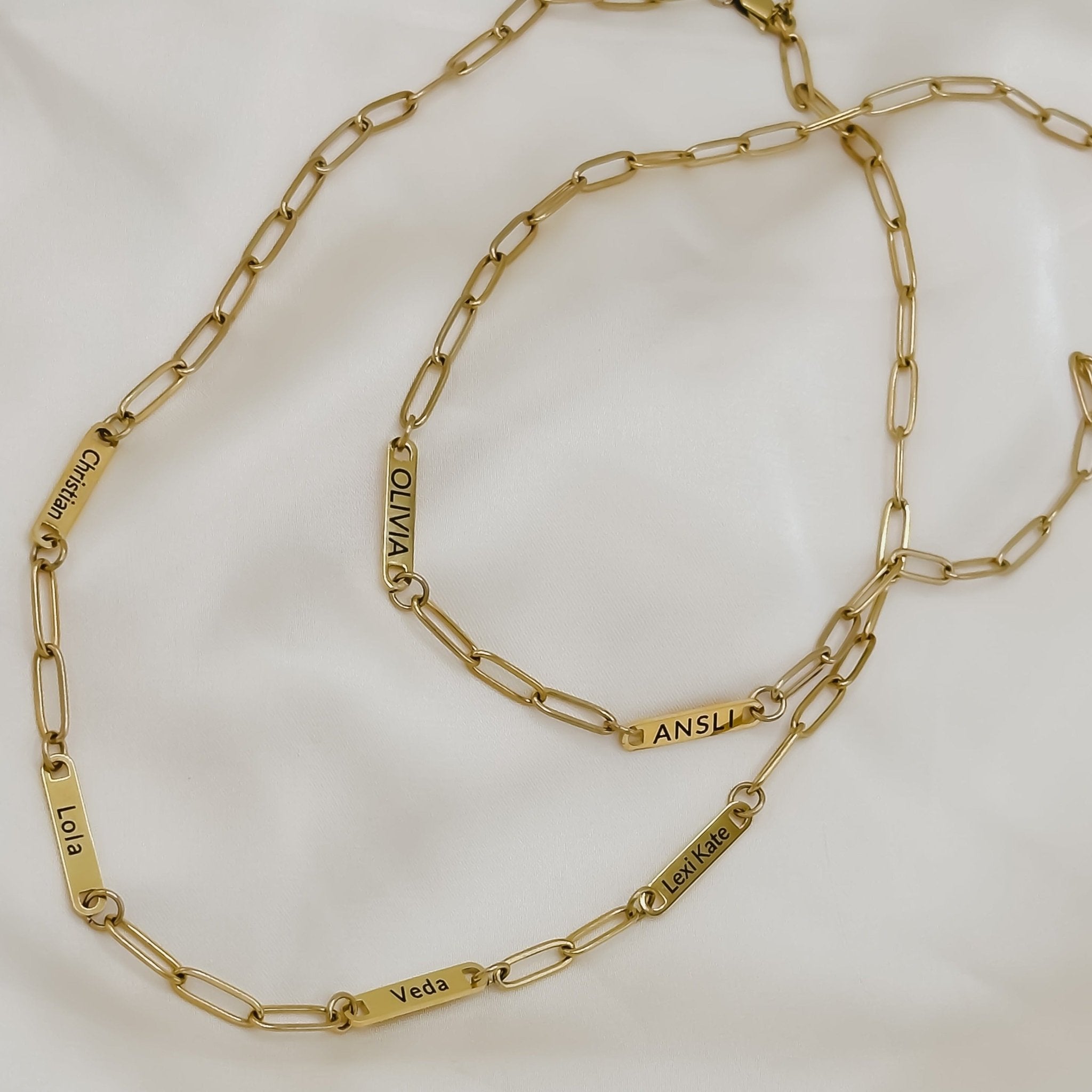 Rand Designs Custom Engraved Bar Paperclip Necklace