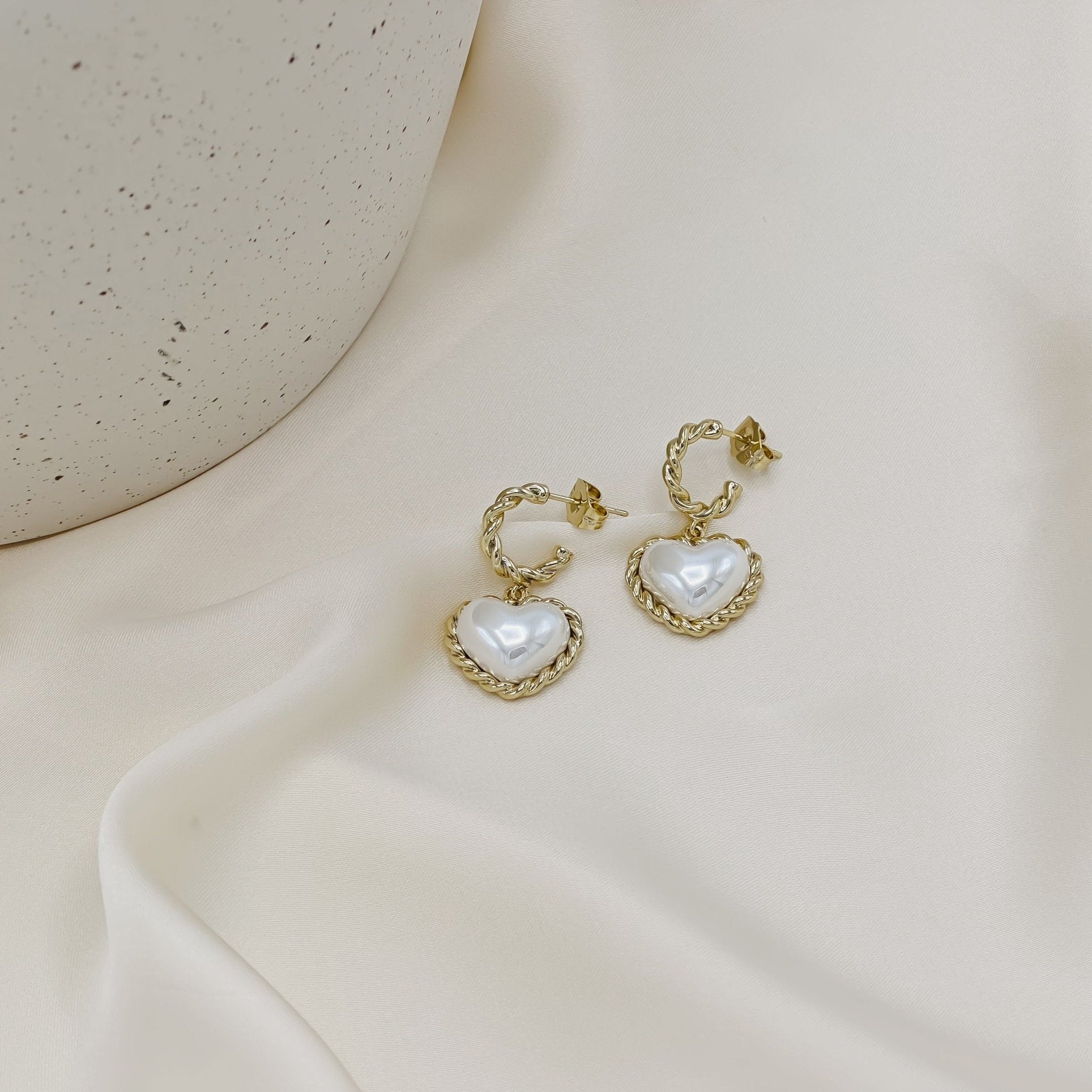 Rand Designs Margaret Heart Hoop Earrings