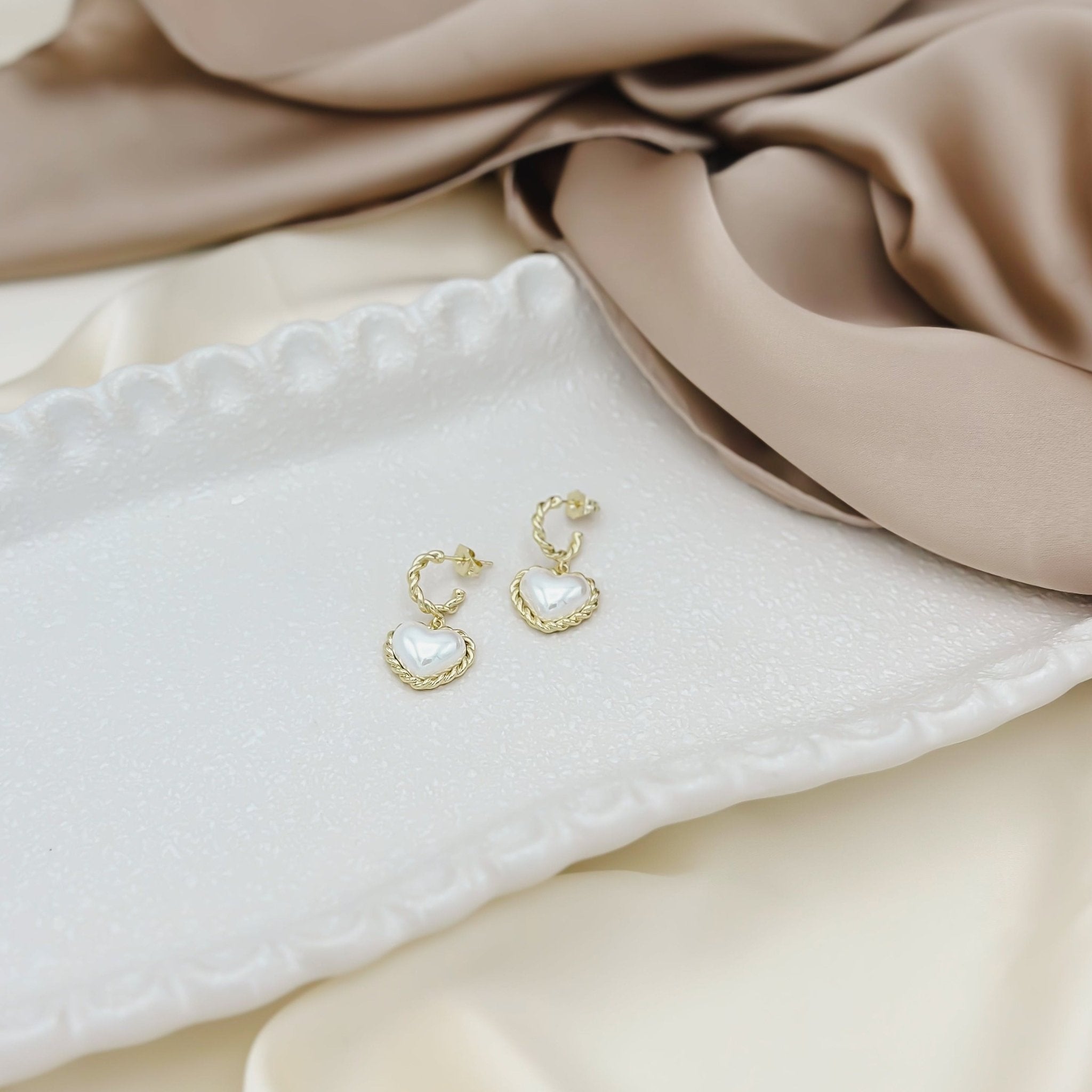 Rand Designs Margaret Heart Hoop Earrings