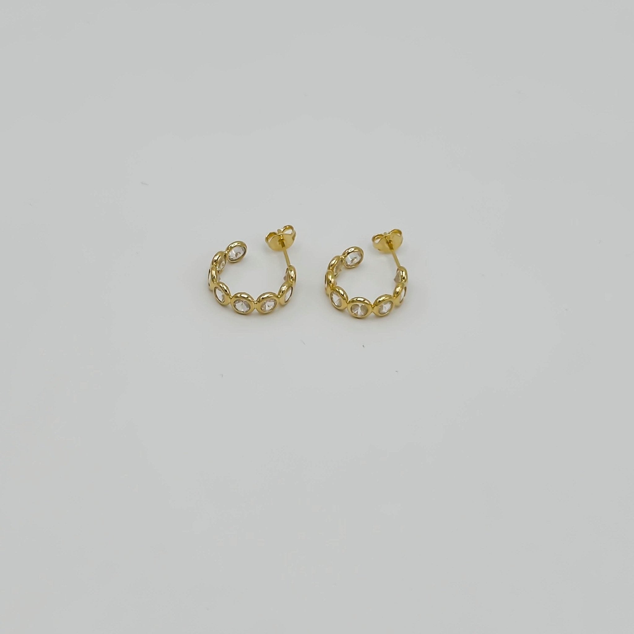 Rand Designs Gianna Bezel Hoop Earrings