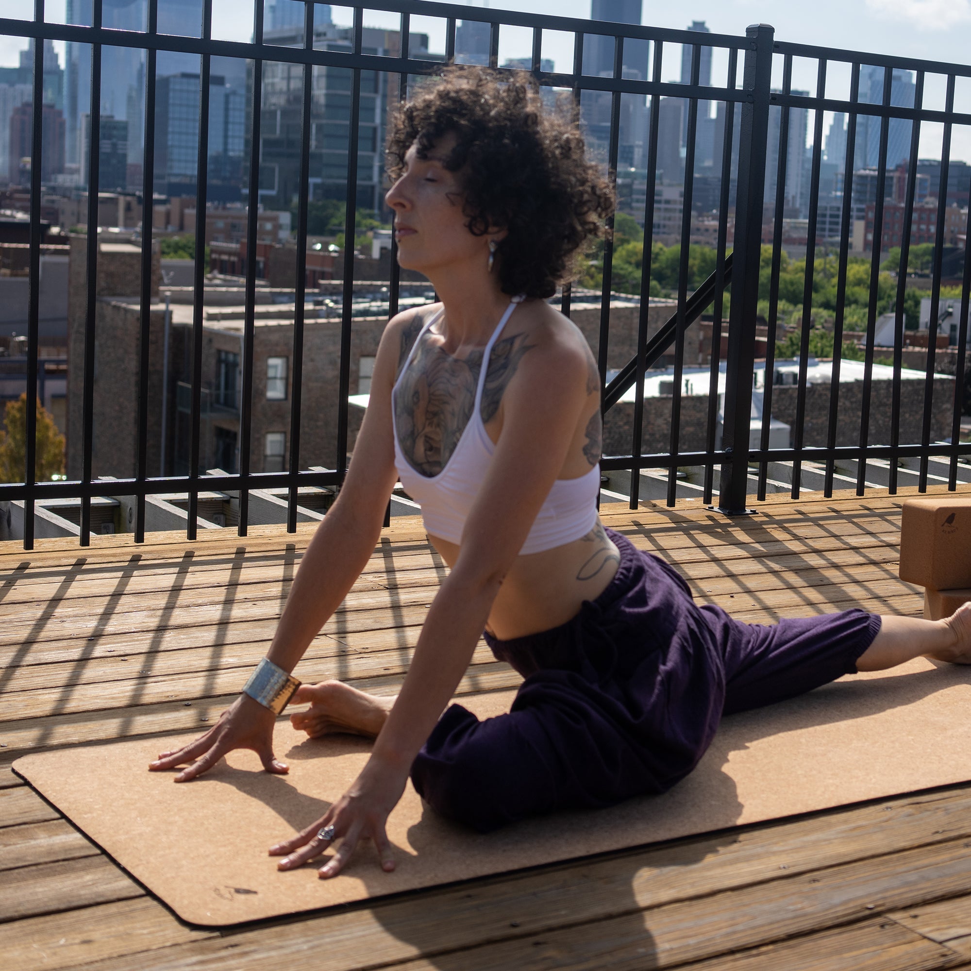 42 Birds Cork Yoga Industrial Mat “The Imperial Eagle”