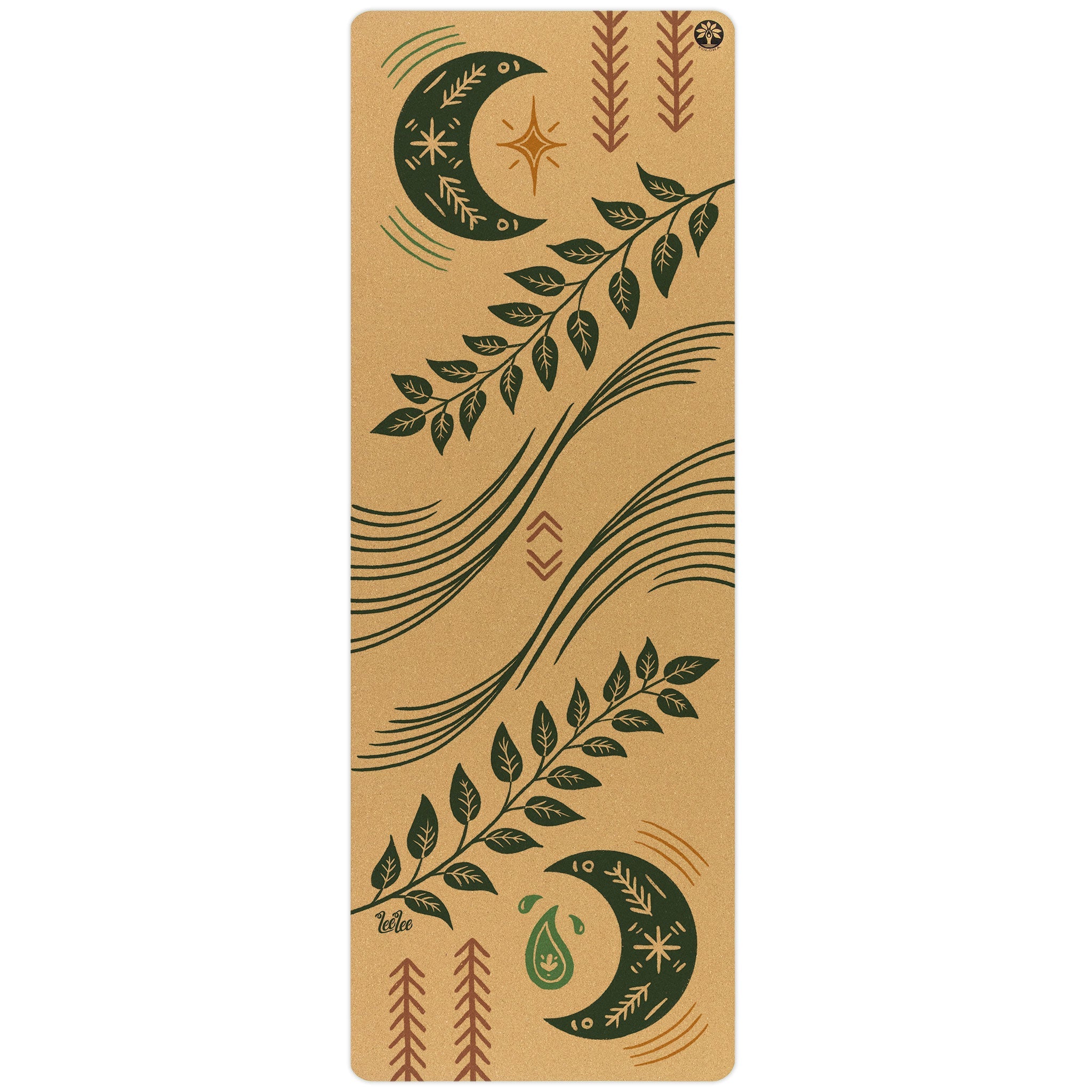 Yoloha Yoga Inhale Exhale Aura Cork Yoga Mat