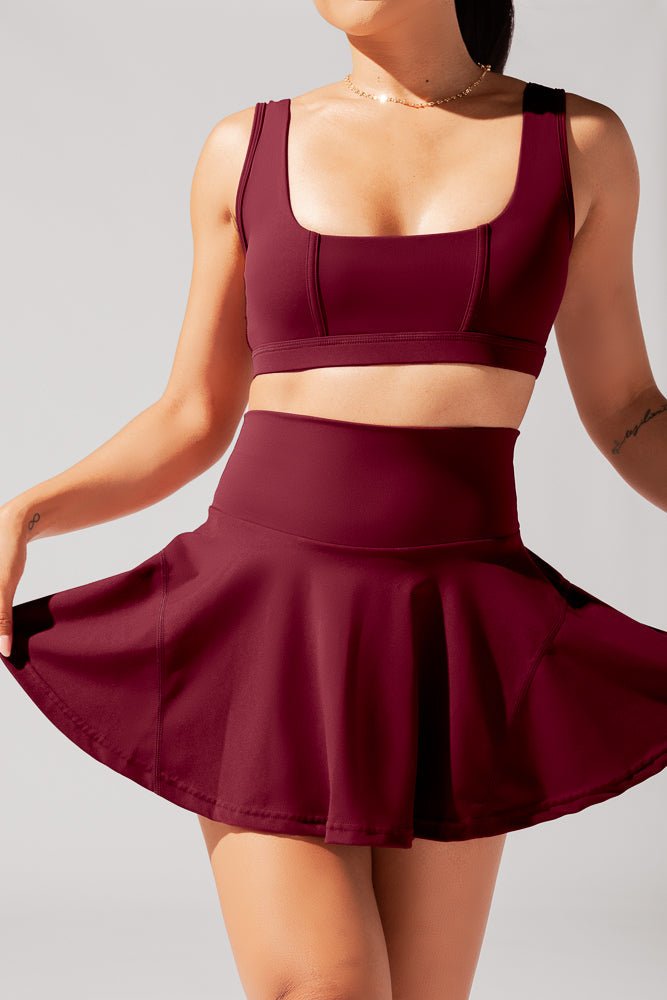 POPFLEX® Twirl Skort - Crimson