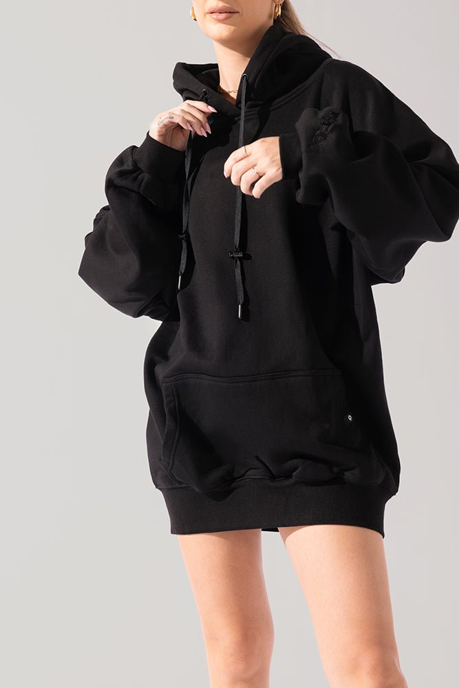 POPFLEX® Long Cloud Hoodie - Black