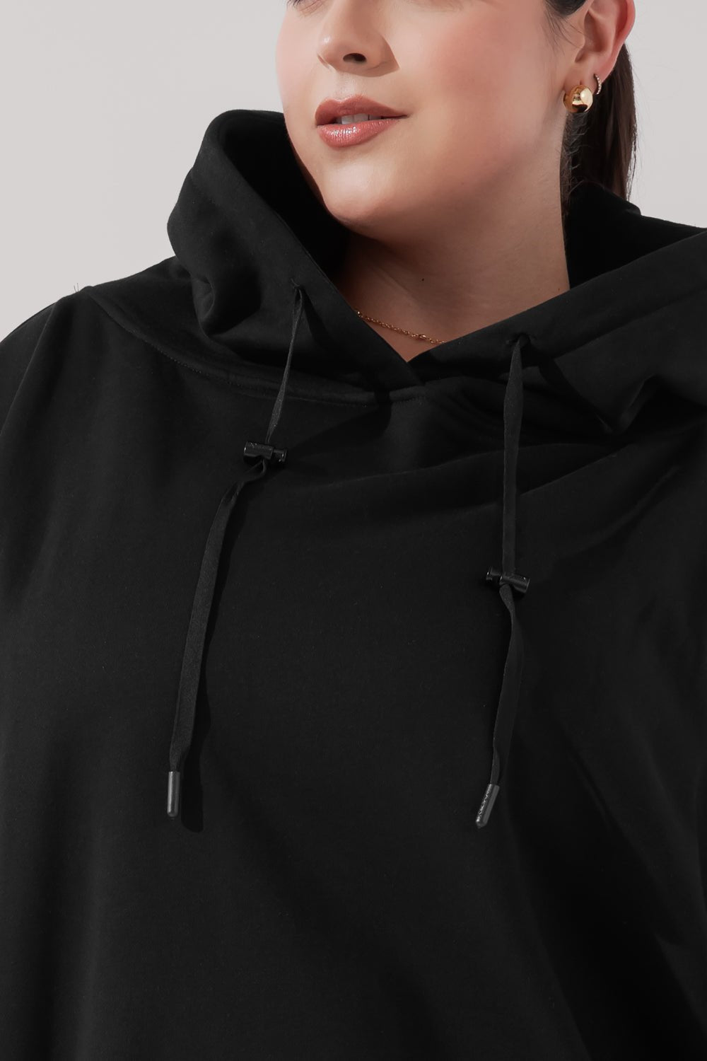 POPFLEX® Long Cloud Hoodie - Black