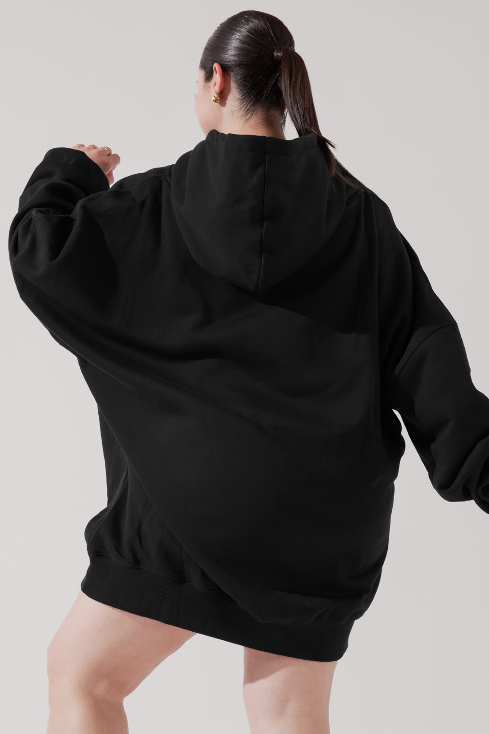 POPFLEX® Long Cloud Hoodie - Black