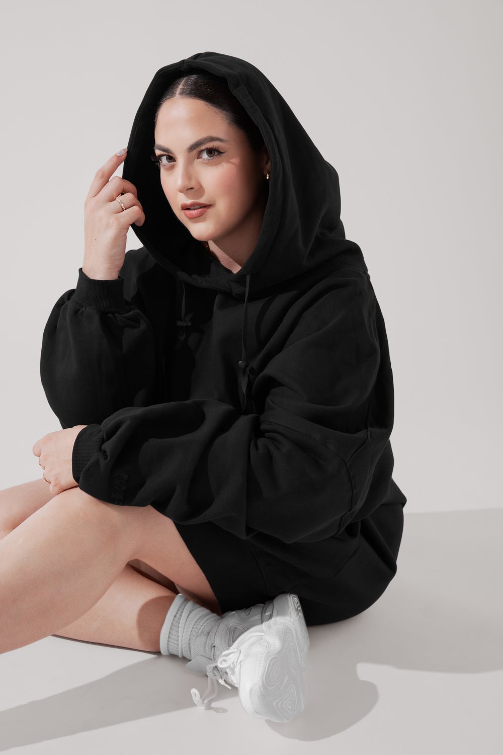 POPFLEX® Long Cloud Hoodie - Black