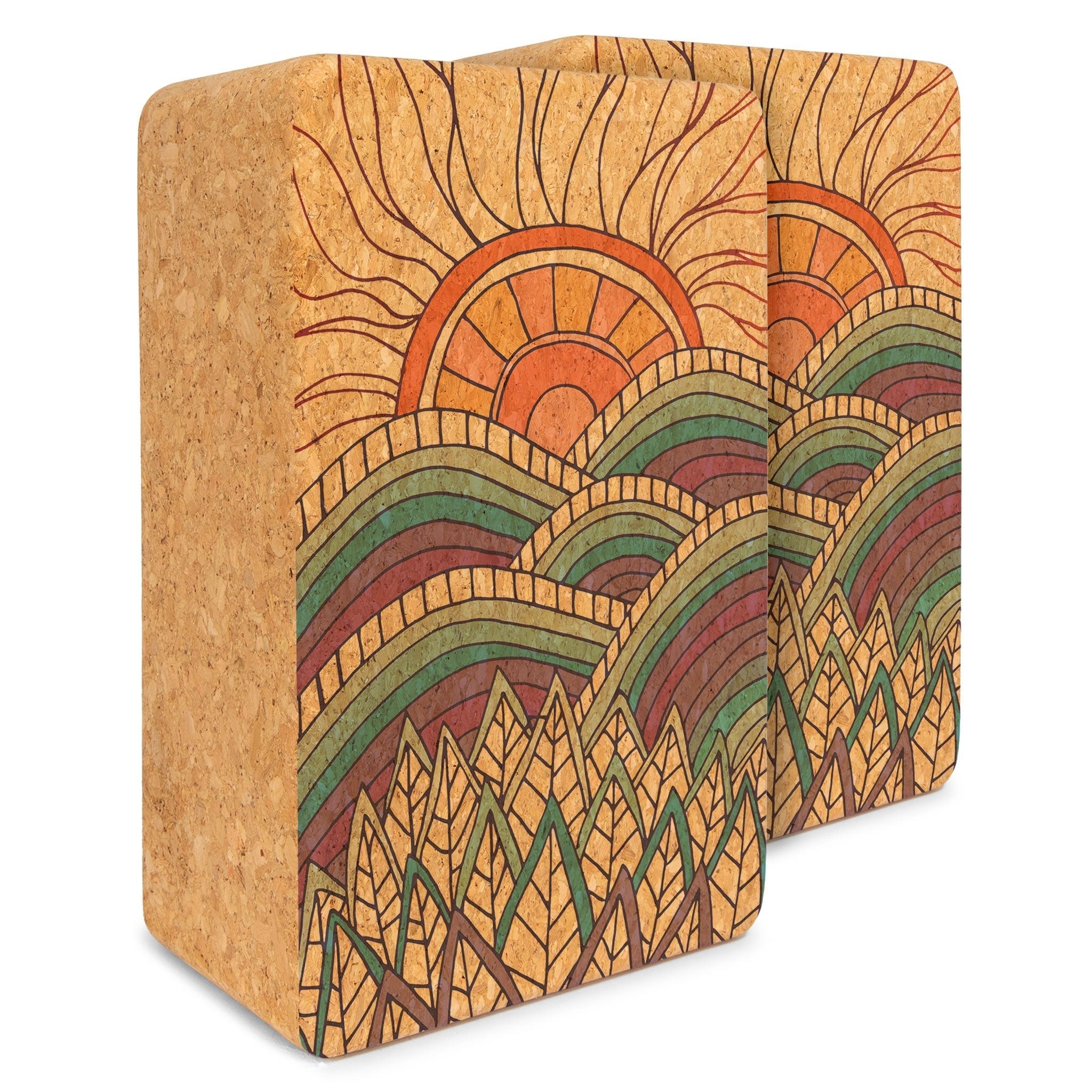 Yoloha Yoga Artist Cork Yoga Block Set
