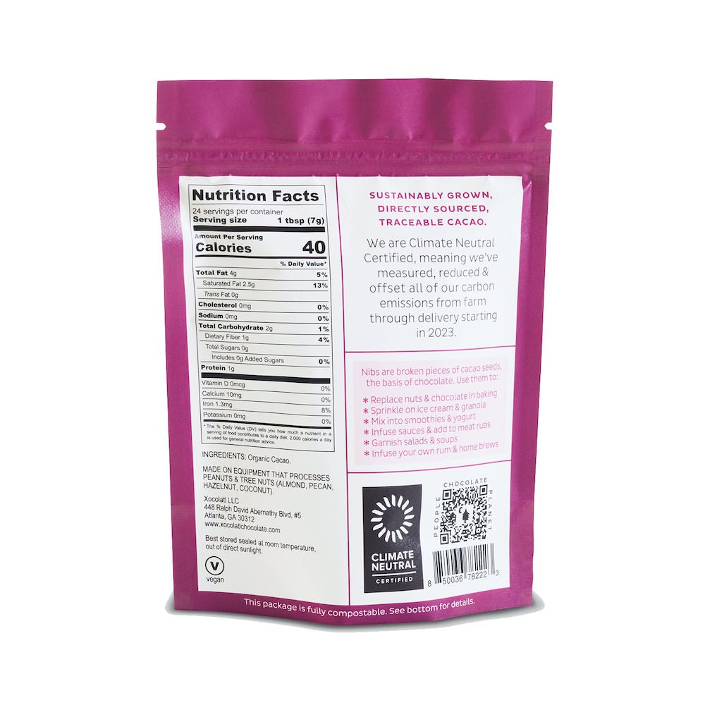 Xocolatl Small Batch Chocolate Organic Roasted Cacao Nibs