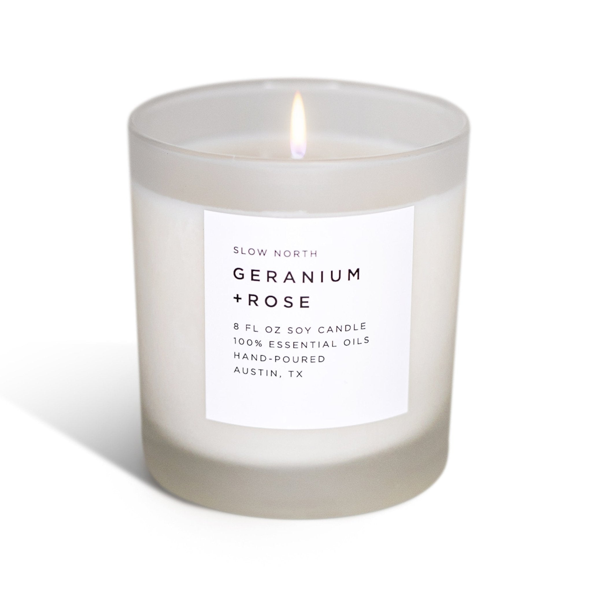 Slow North Geranium + Rose - Signature Candle