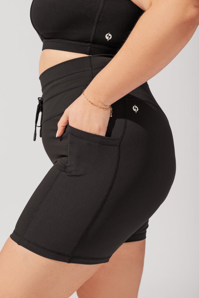 POPFLEX® Cargo Booty Short - Black