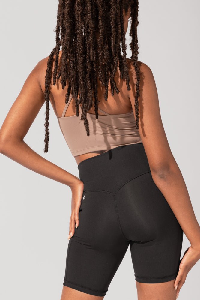 POPFLEX® Crisscross Hourglass® Biker Short - Black