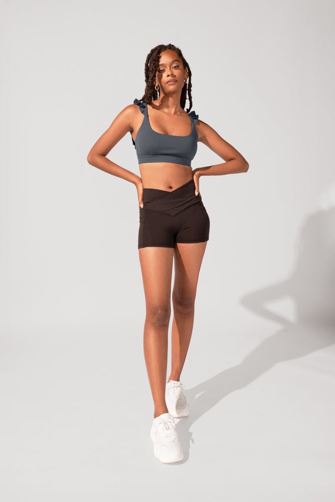 POPFLEX® Crisscross Hourglass® Booty Short - Black