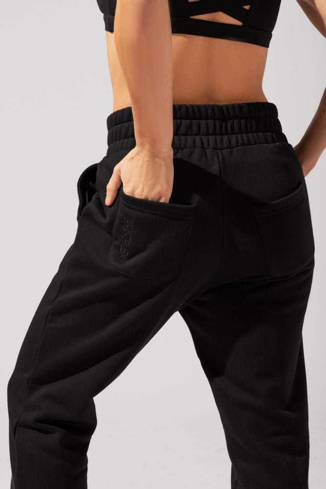POPFLEX® Cloud Rollover Sweatpant - Black