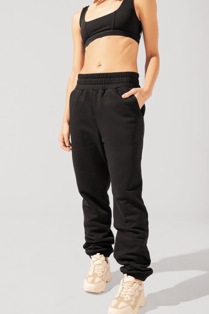 POPFLEX® Cloud Rollover Sweatpant - Black