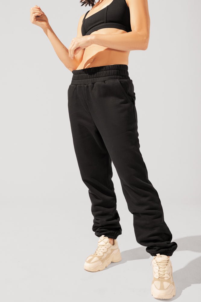 POPFLEX® Cloud Rollover Sweatpant - Black