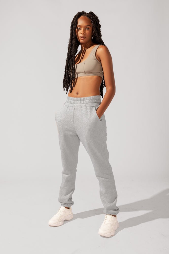 POPFLEX® Cloud Rollover Sweatpant - Heather Grey