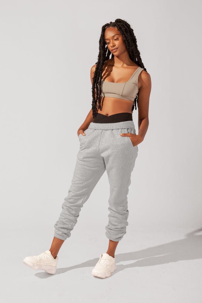 POPFLEX® Cloud Rollover Sweatpant - Heather Grey