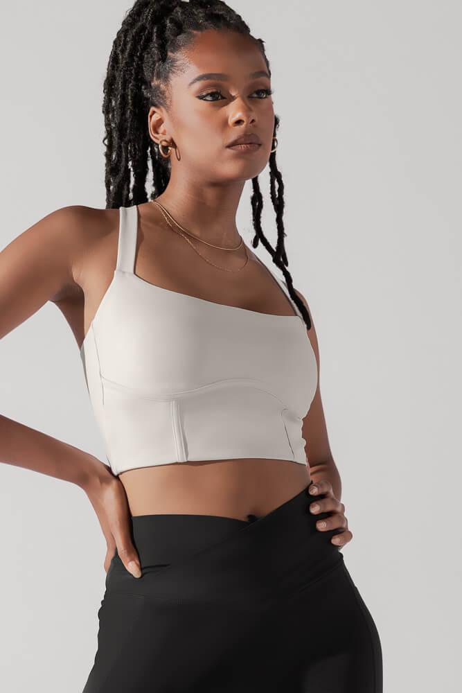 POPFLEX® Daphne Corset Crop Top - Light Sand