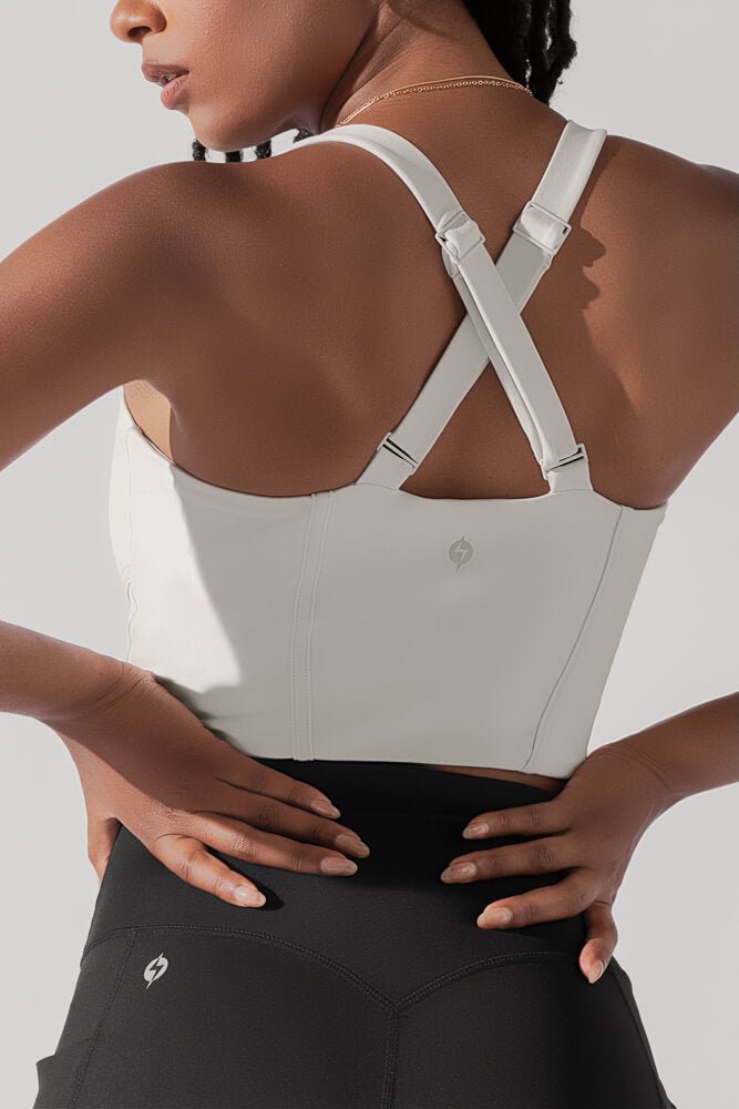 POPFLEX® Daphne Corset Crop Top - Light Sand