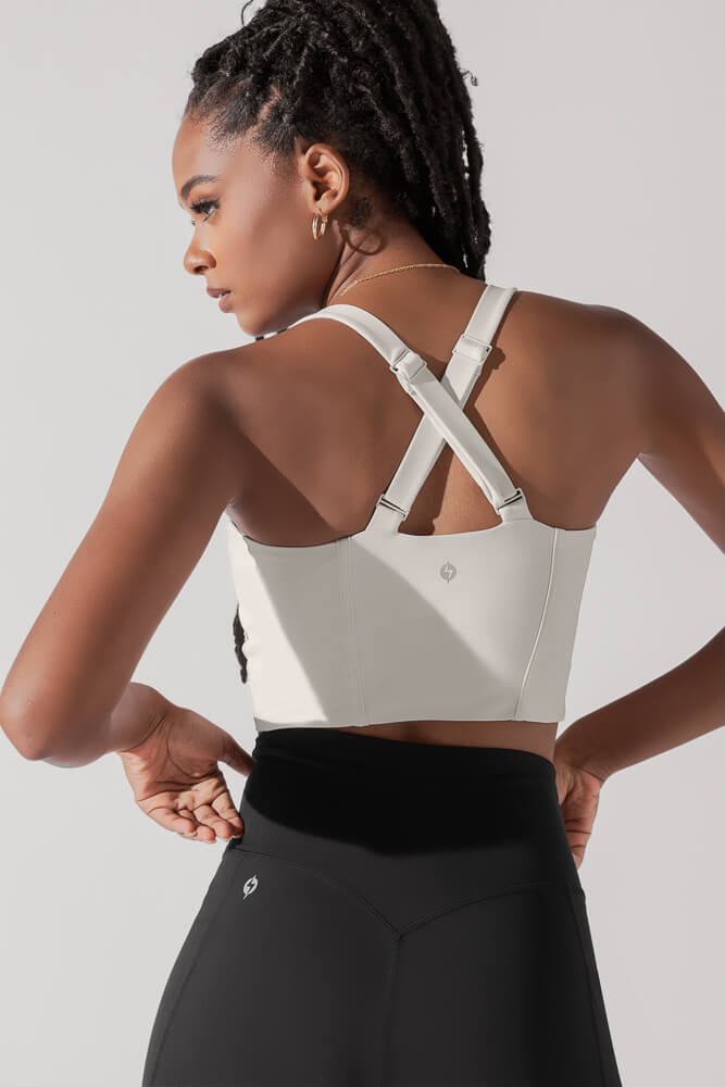 POPFLEX® Daphne Corset Crop Top - Light Sand