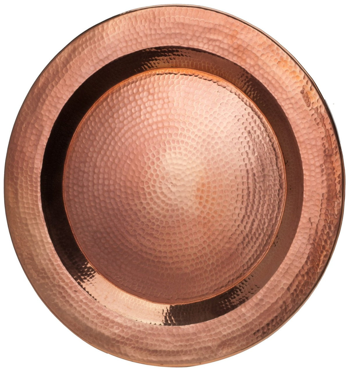 Sertodo Thessaly 12 inch copper charger plate, top view