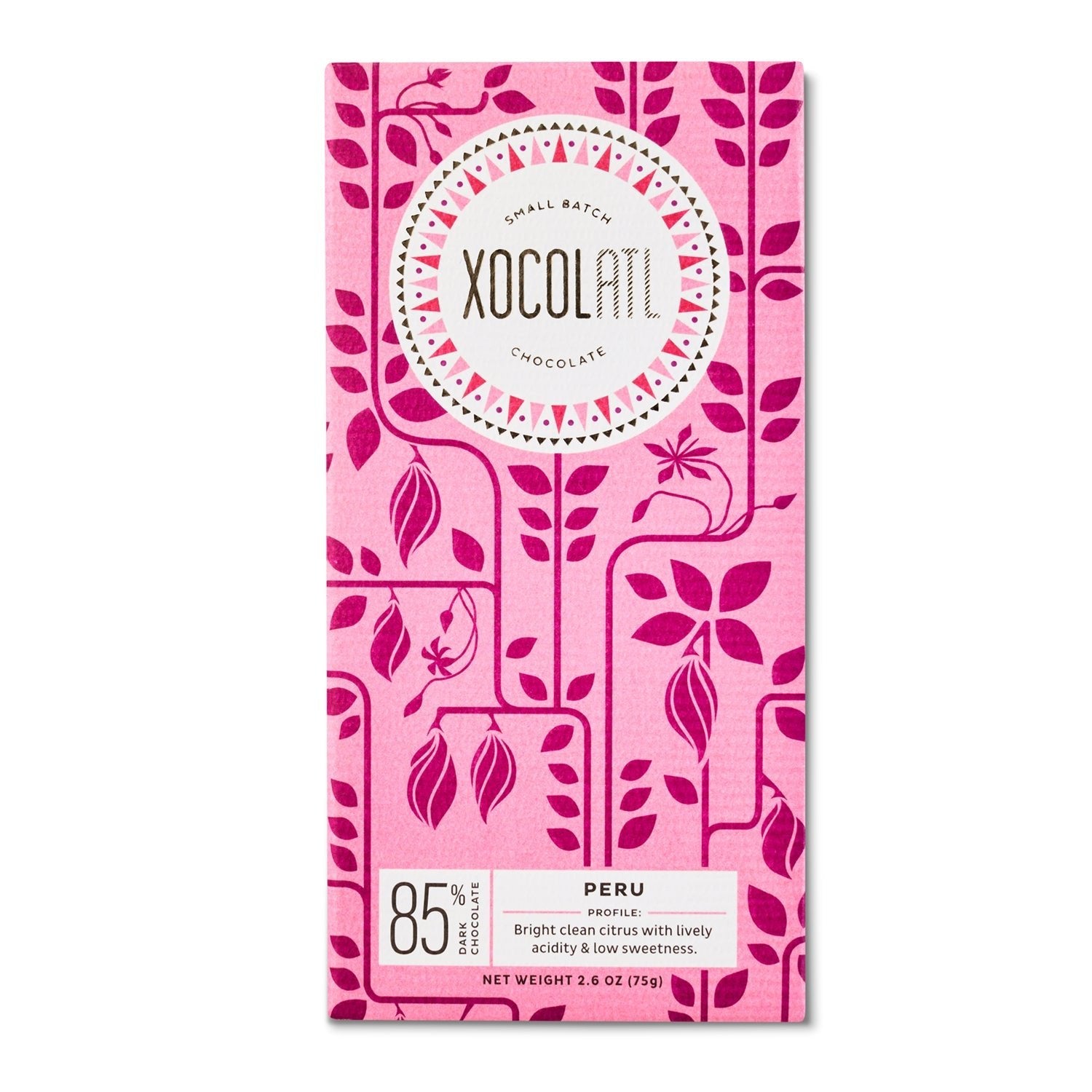 Xocolatl Small Batch Chocolate San Martin De Pangoa, Peru 85% Dark Chocolate