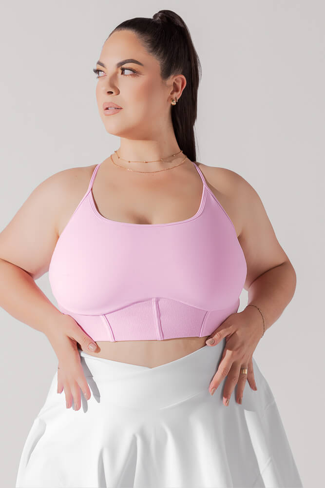 POPFLEX® Plié Corset Crop Bralette - Bubblegum