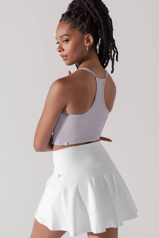 POPFLEX® Plié Corset Crop Bralette - Lavender Grey