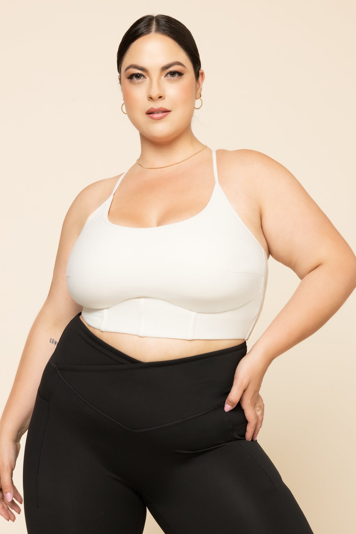 POPFLEX® Plié Corset Crop Bralette - Cream