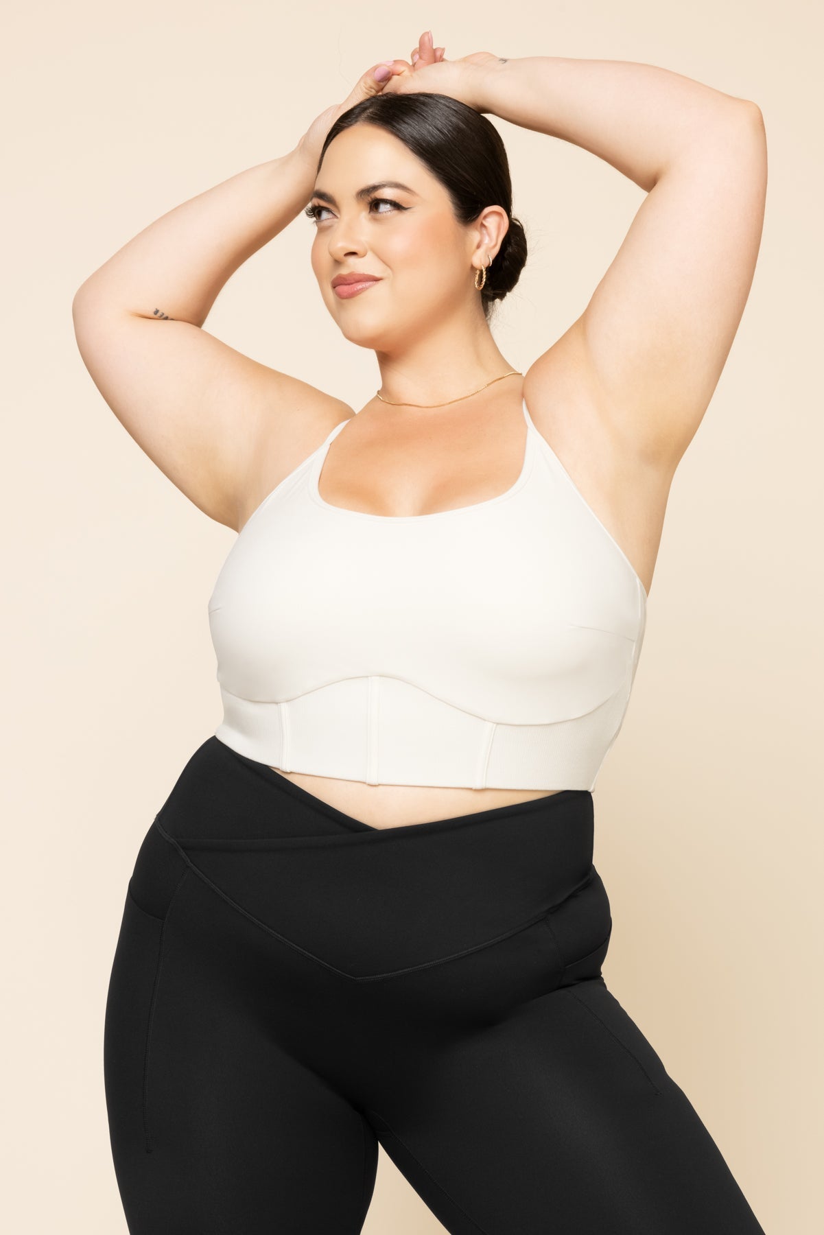 POPFLEX® Plié Corset Crop Bralette - Cream