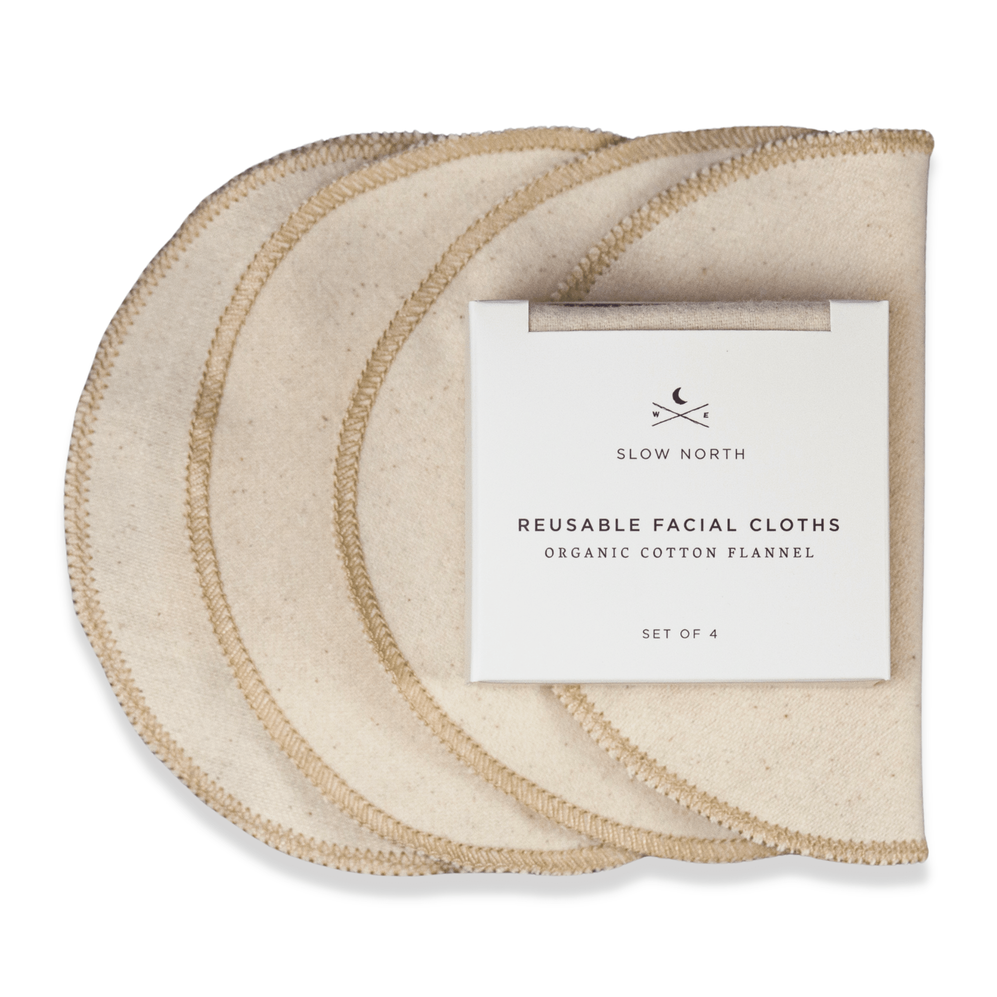 Slow North Set of 4 Reusable Facial Cloths