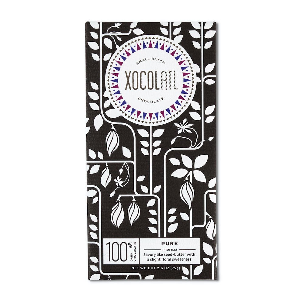Xocolatl Small Batch Chocolate Pure 100% Dark Chocolate