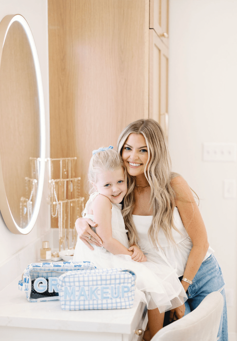 KenzKustomz Makeup - Blue Trellis Nylon Large Bag