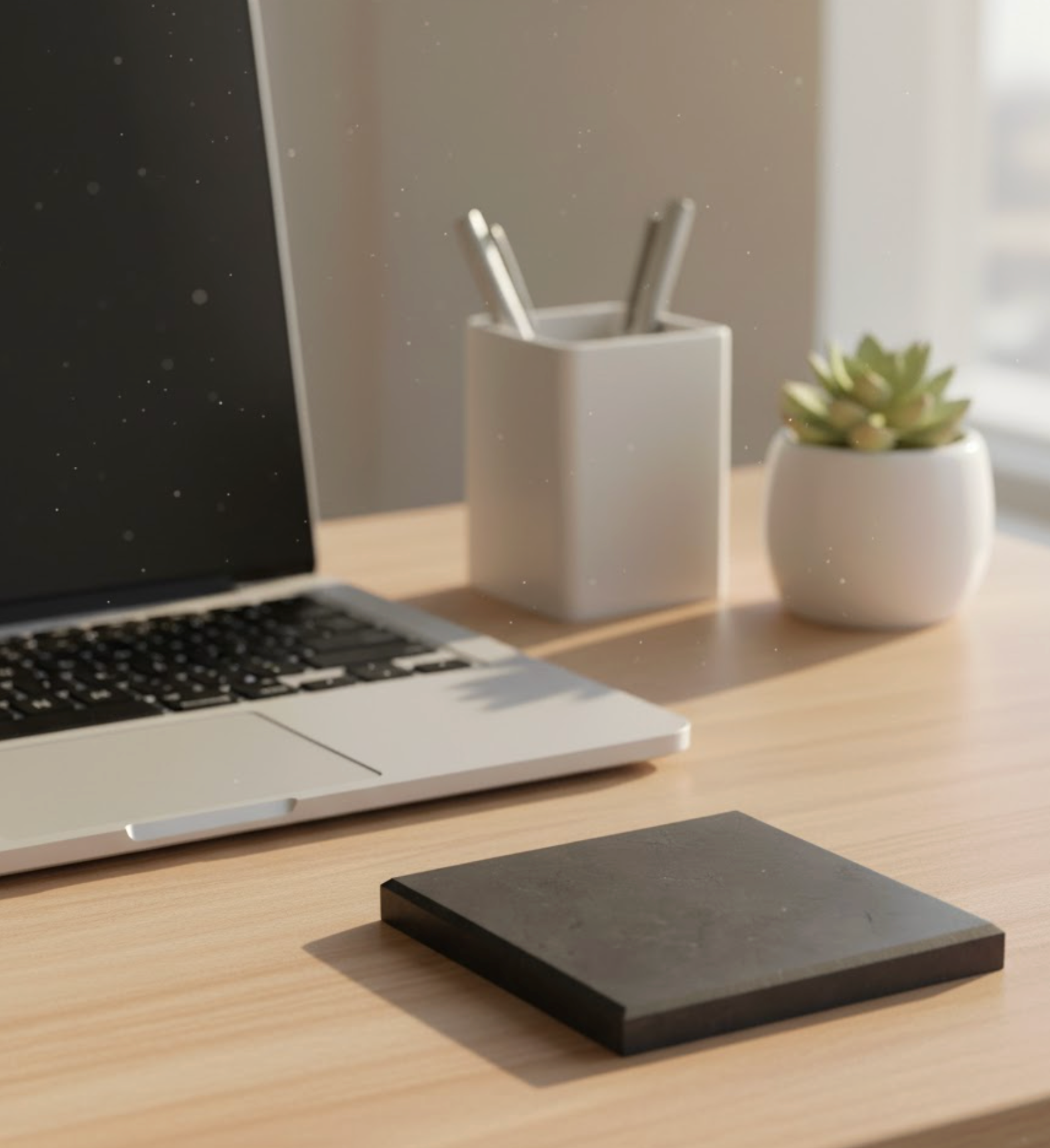 Shungite Square Plate 4 Inch