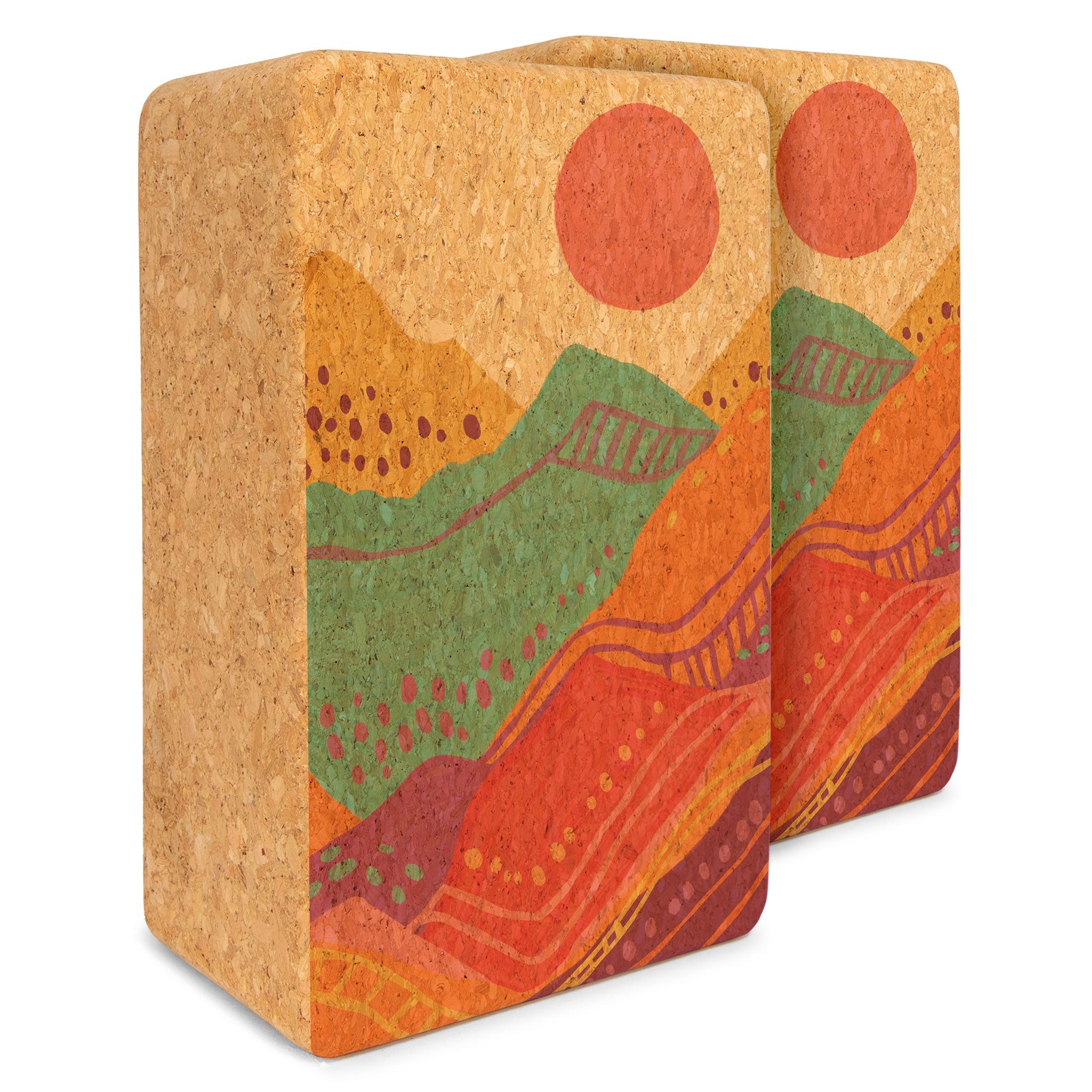 Yoloha Yoga Artist Cork Yoga Block Set