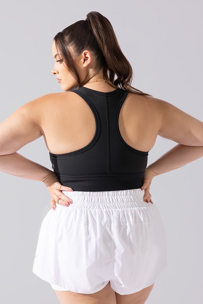 POPFLEX® Sweat Sesh Crop Top - Black