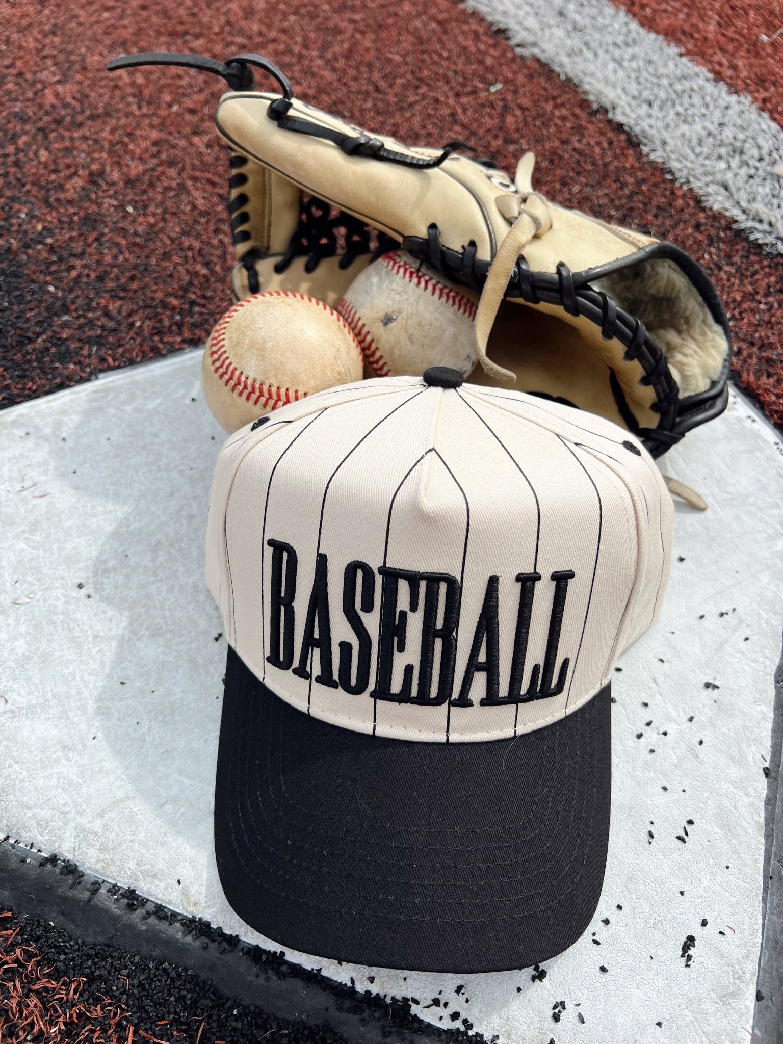 KenzKustomz Baseball - Black Stripe Vintage Trucker Hat